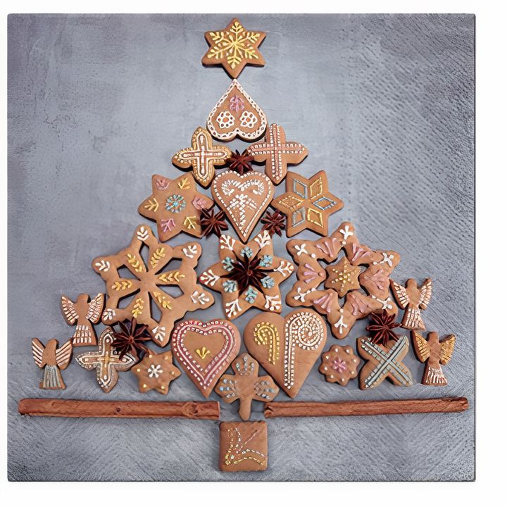 șervețele pentru decoupage pom de craciun din turta dulce 1 buc