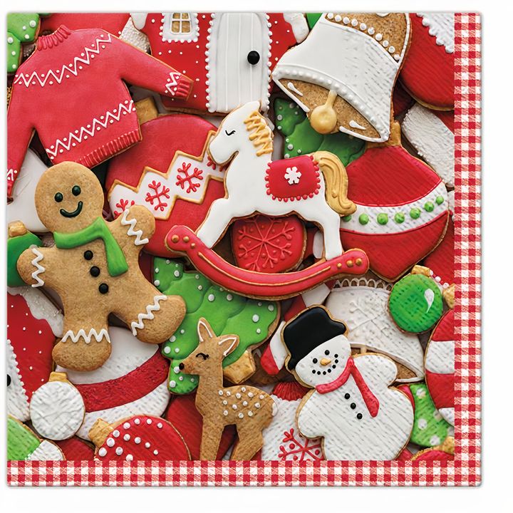 șervețele pentru decoupage turta dulce de craciun colorata 1 buc