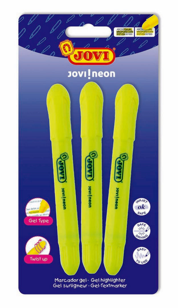 Evidențiatoare cu gel JOVI - 3 buc