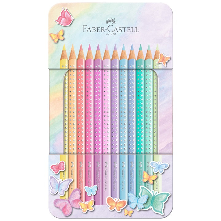 faber castell creioane colorate pastel sparkle 12 buc ro fbc201910