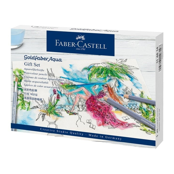faber castell goldfaber aqua watercolor pencil gift set ro fbc114614