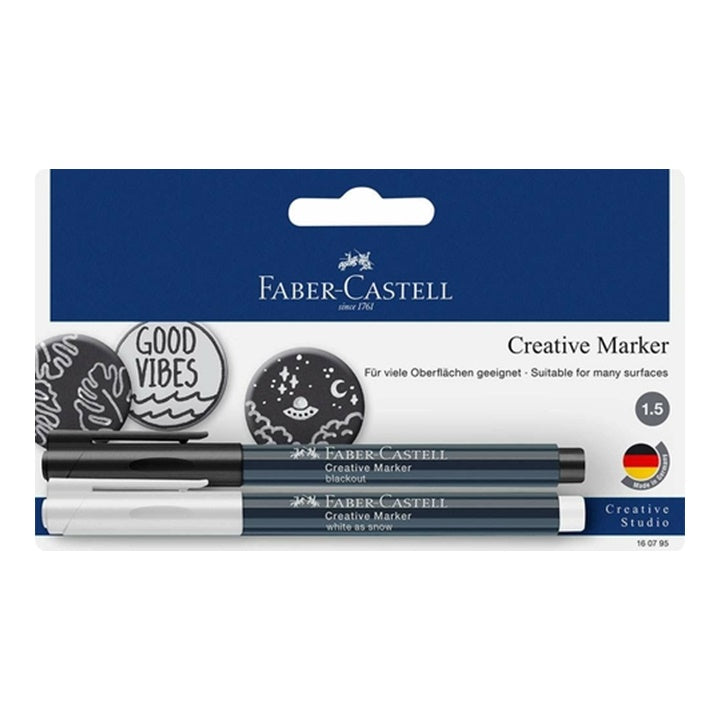 faber castell marker creativ alb negru ro fbc160795