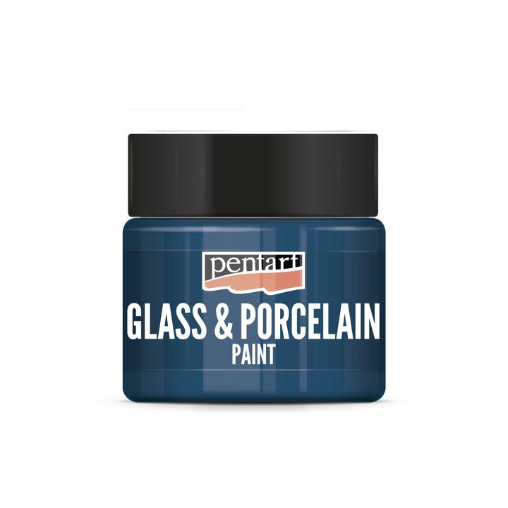 Culori pentru sticlă și porțelan PENTART - 30 ml – turquoise-blue
