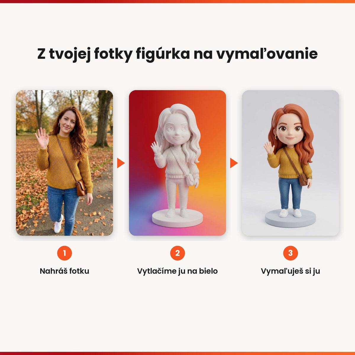 Figurină chibi după fotografie, de pictat