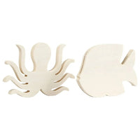 figurine din lemn cu creaturi marine caracatita si peste 2 buc ro cch57976