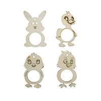 Figurine din lemn Pentart – Mix de Paște 5 x 8 cm (4 buc)