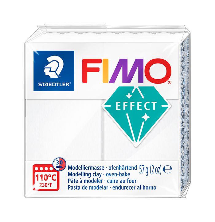 FIMO Efect Argilă polimerică 57g - Alb transparent