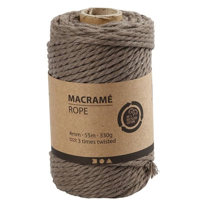 Fir macrame 4 mm x 55 m - light brown