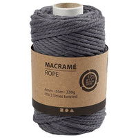 Fir macrame 4 mm x 55 m - grey