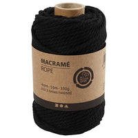 Fir macrame 4 mm x 55 m - black