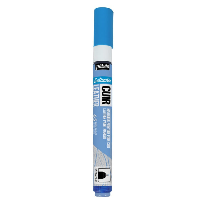 Marker din piele Pebeo Setacolor extra fine – albastru gheață