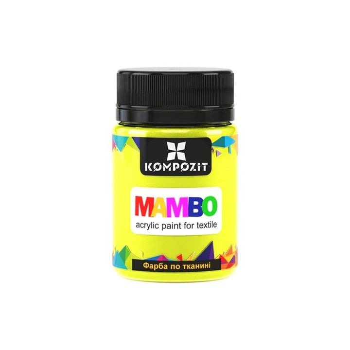 Vopsea fluorescentă MAMBO pentru textile și piele 50 ml – 82 lime fluorescent