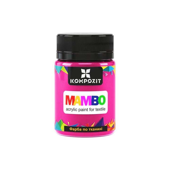 Vopsea fluorescentă MAMBO pentru textile și piele 50 ml – 84 roz fluorescent