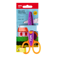 Foarfecă creativă APLI 13,5 cm, vârf rotunjit, simetrică – arcuri
