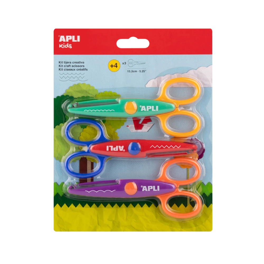 Foarfecă creativă APLI 13,5 cm, vârf rotunjit, simetrică