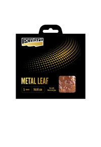 Foiță metalică Pentart Variegated leaves, 14x14 cm, nuanța V01