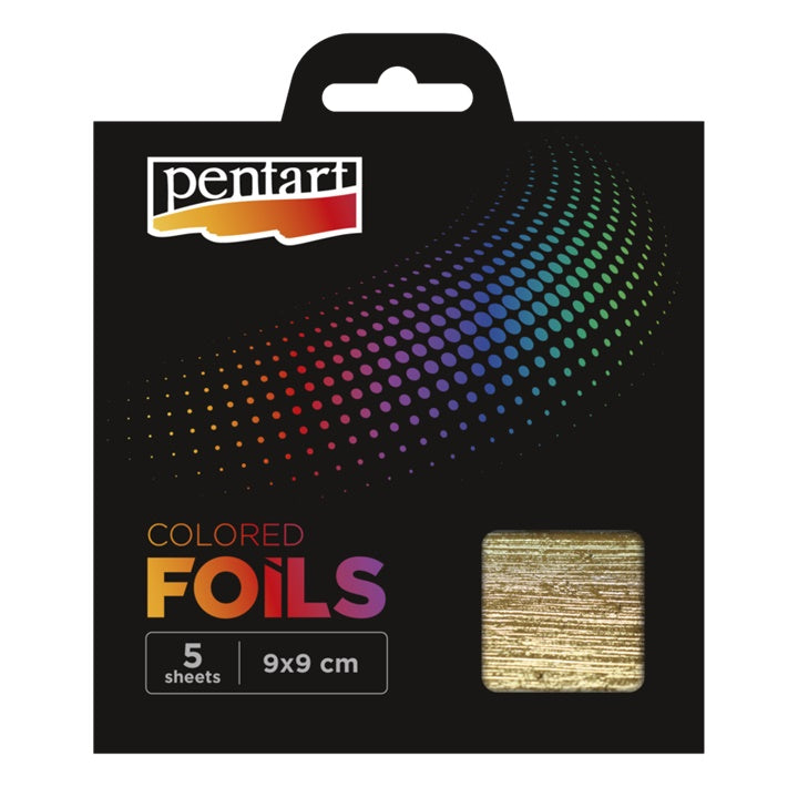 folie colorata pentart 5 foi 9 x 9 cm ro pnt401
