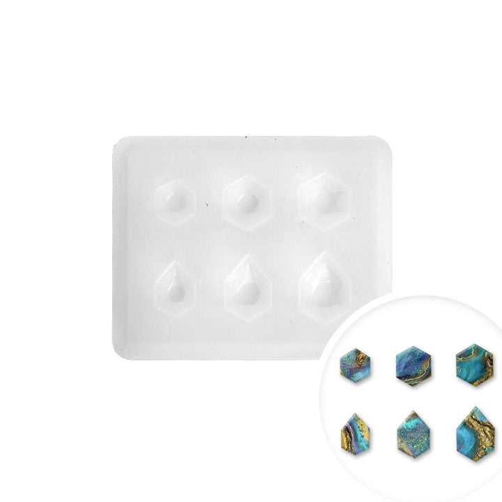 forma profesionala din silicon pentart hexagoane cu pietre pretioase ro pnt38181