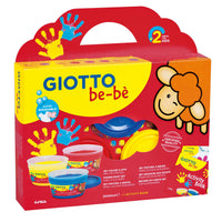 GIOTTO Be-Be set culori pentru degete 3 x 150 ml cu cărticică de activități