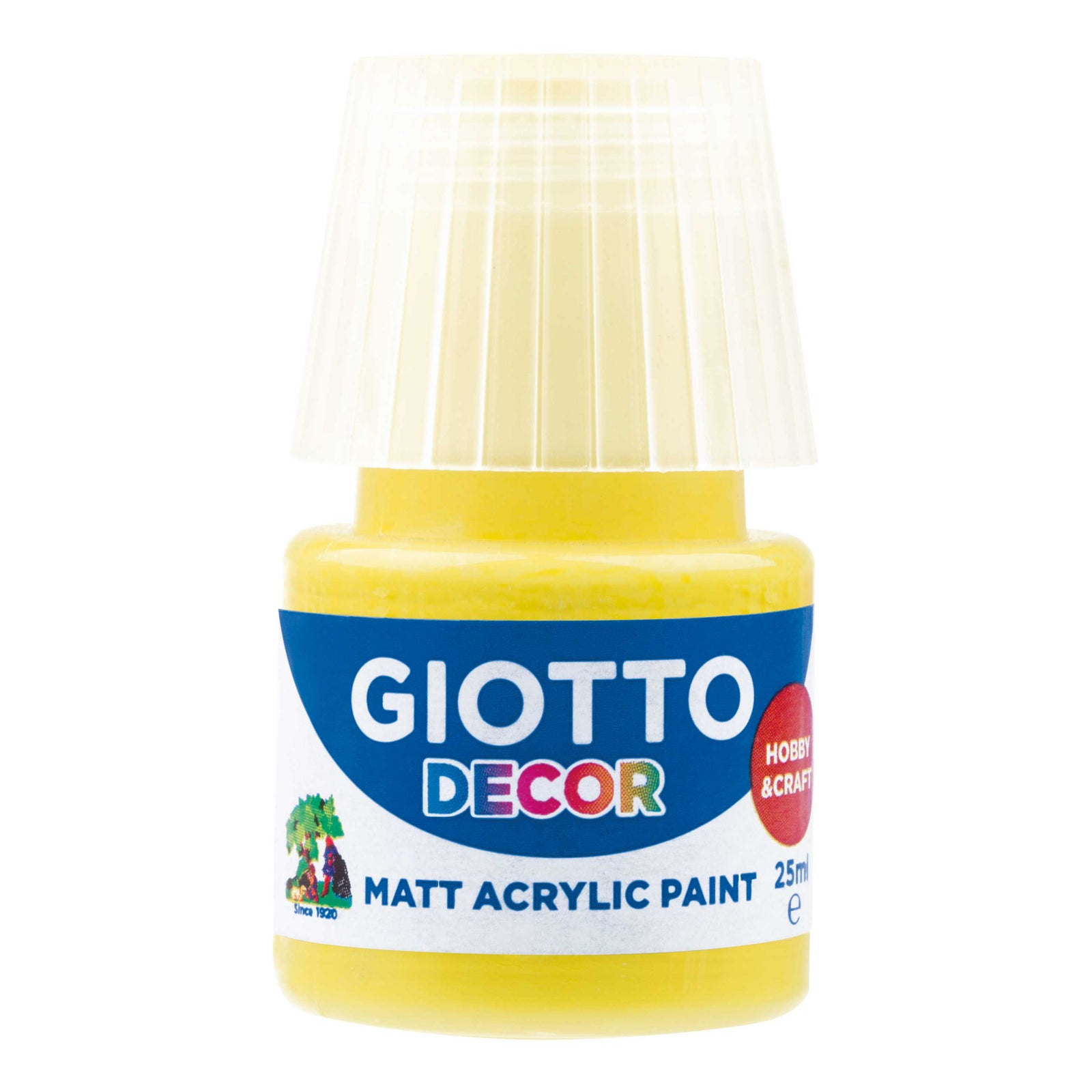 Culoare acrilică mată Giotto Decor 25 ml – galben