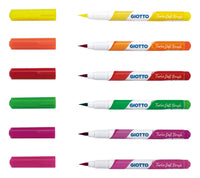 Carioci tip pensulă GIOTTO Turbo Soft Brush Fluo 6 buc