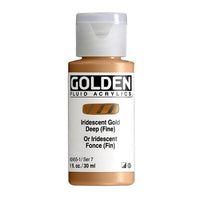 Vopsea acrilică fluidă iridescentă GOLDEN 30 ml – 2455 golden dark