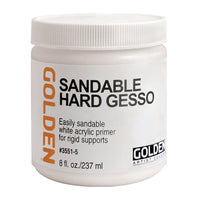 GOLDEN Sandable Hard Gesso grund acrilic alb șlefuibil