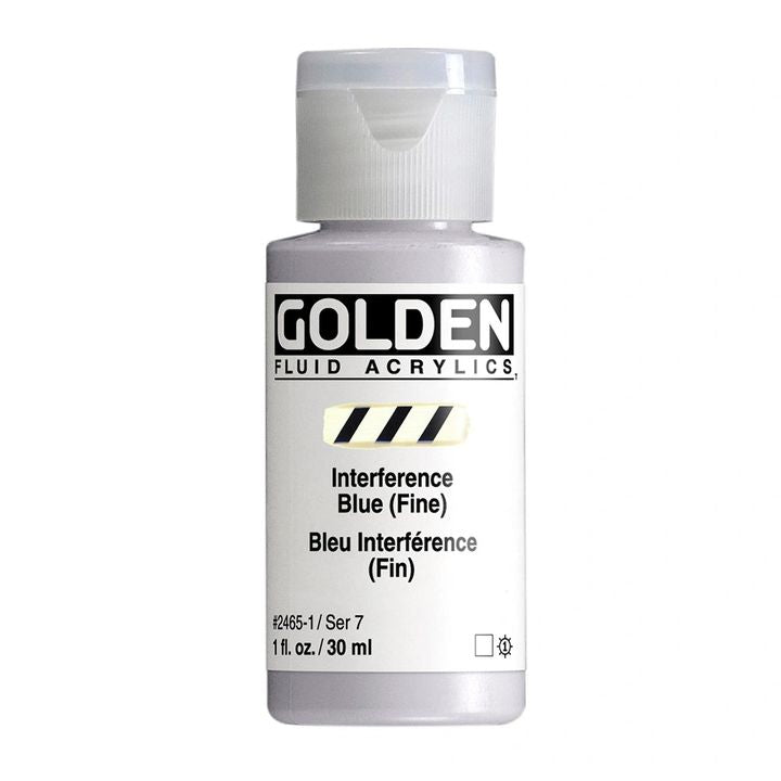 Vopsea acrilică GOLDEN Fluid Interference 30 ml – 2465 albastru