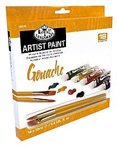 gouache artist paint 18x12ml ro rlggou18
