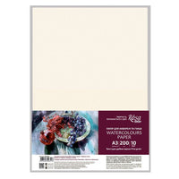 hartie pentru acuarela a3 29 7x42 cm 10 coli cu granulație fina 200g m2 rosa studio