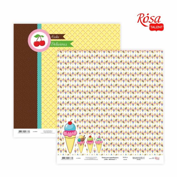 hartie pentru scrapbooking 30 48 x 30 48 cm cake delicious diverse motive