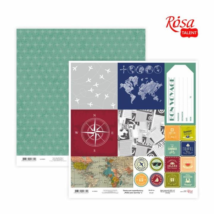 hartie pentru scrapbooking 30 48 x 30 48 cm make your journey diverse motive