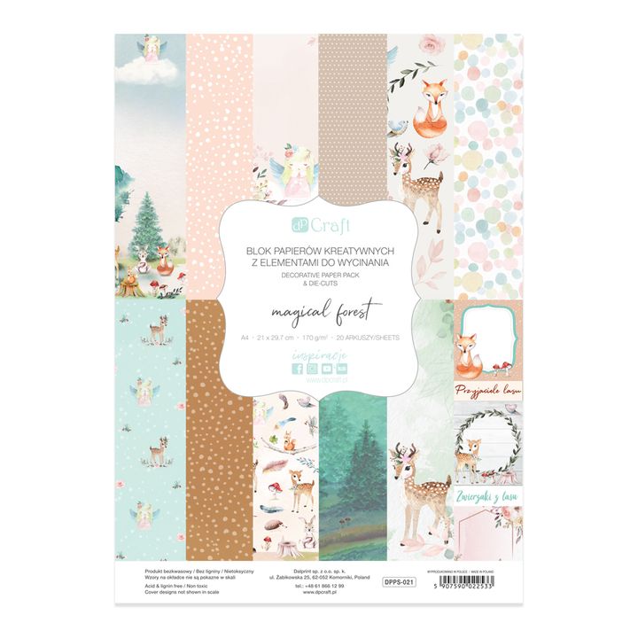 Hârtie pentru scrapbooking A4 Magical Forest