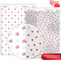 hartie pentru scrapbooking hearts a4 diverse nuanțe