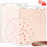 hartie pentru scrapbooking hearts a4 diverse nuanțe