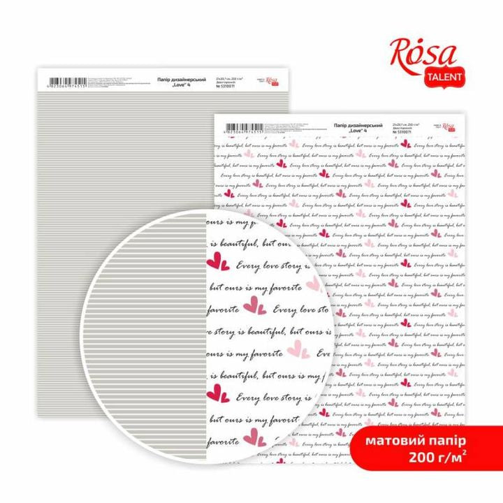 hartie pentru scrapbooking love a4 diverse motive