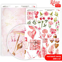 hartie pentru scrapbooking love mood a4 diverse motive