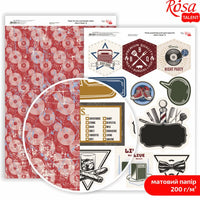 Hârtie pentru scrapbooking Mens Style A4 | diverse motive - Nr. 8