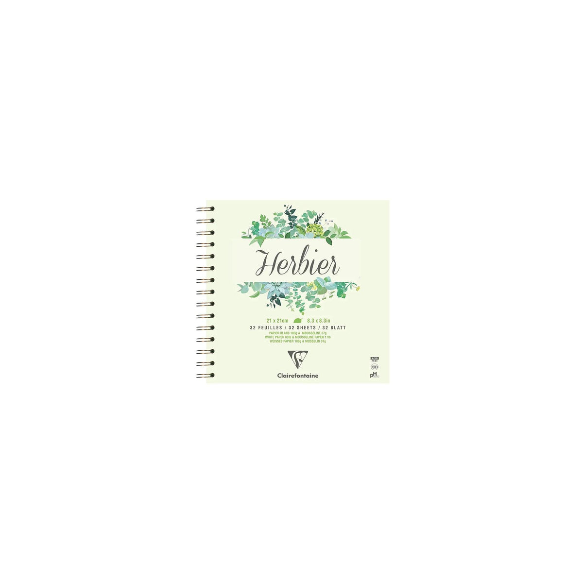 Herbar Clairefontaine 180 g/m² 21 x 21 cm - 32 file