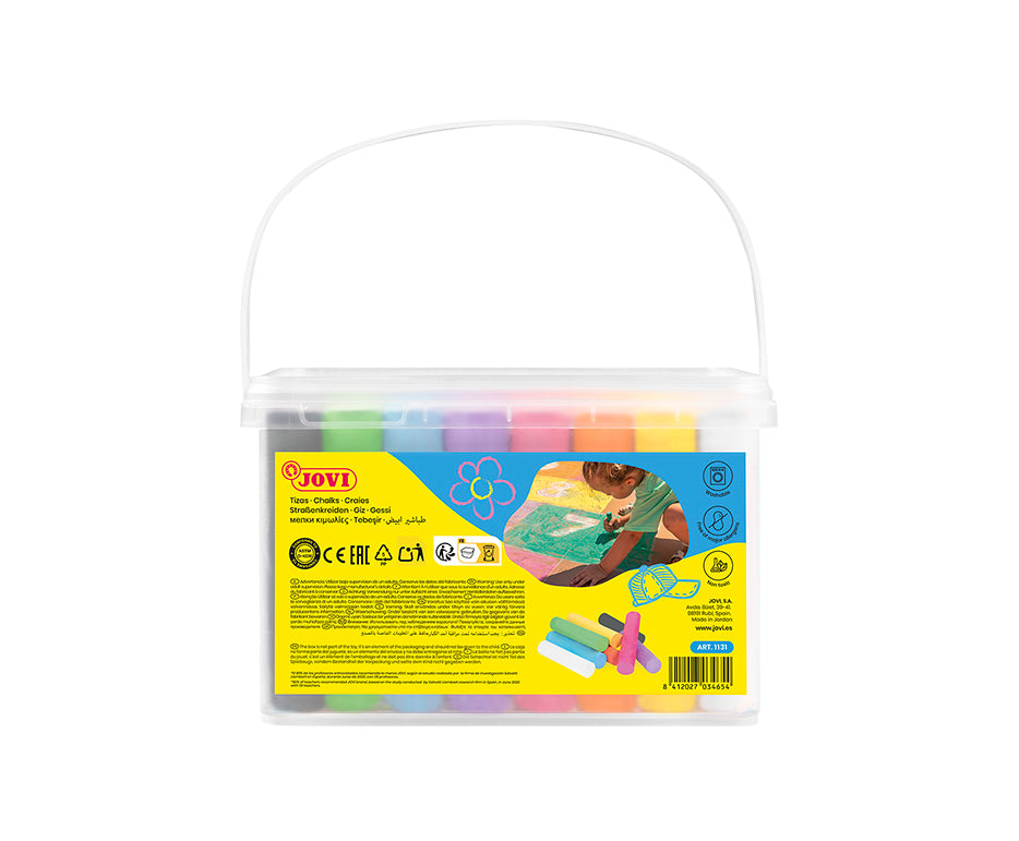 Cretă de asfalt JOVI jumbo 48 buc colorată