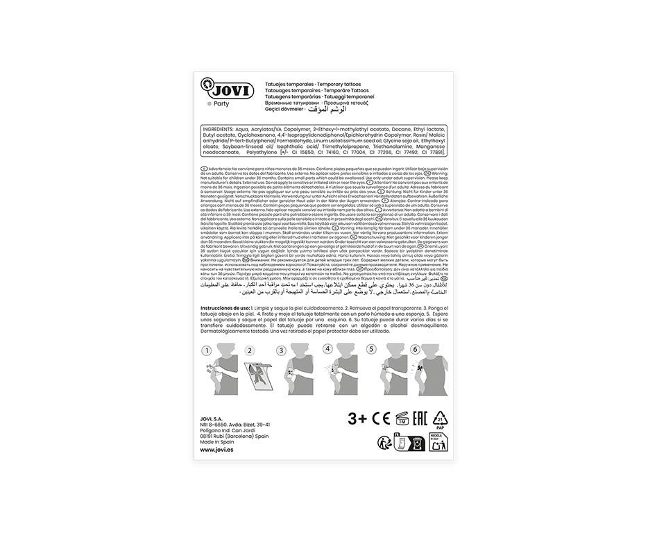 Display tatuaje temporare pentru copii JOVI – 24 buc