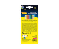 JOVI Glow plastilină naturală 10 x 15 g – 8 culori + 2 fosforescente