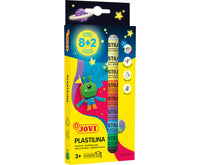 JOVI Glow plastilină naturală 10 x 15 g – 8 culori + 2 fosforescente