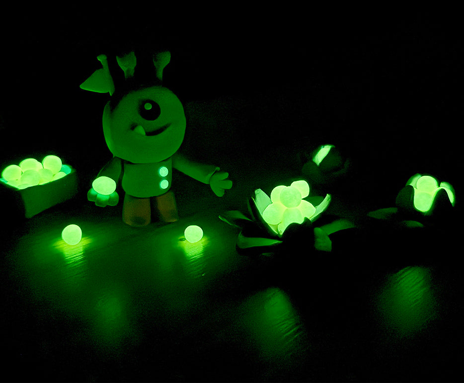 JOVI Glow plastilină naturală 10 x 15 g – 8 culori + 2 fosforescente