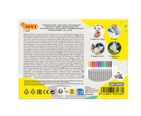 Carioci pentru textile JOVI Jovidecor Textil cu vârf tip pensulă – 48 buc / 12 culori