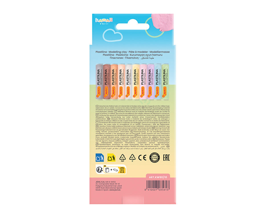 Plastilină vegetală Jovi Kawaii 10 x 15 g
