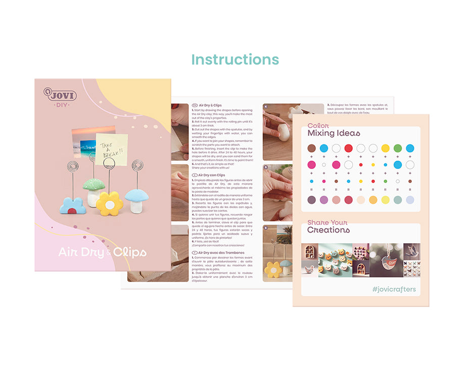 Set creativ de modelaj JOVI Kraft Clame de păr – 24 buc