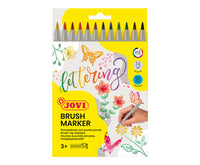 Carioci acuarelă cu vârf pensulă JOVI Lettering 12 buc