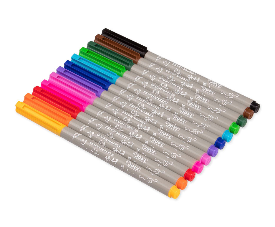Carioci acuarelă cu vârf pensulă JOVI Lettering 12 buc