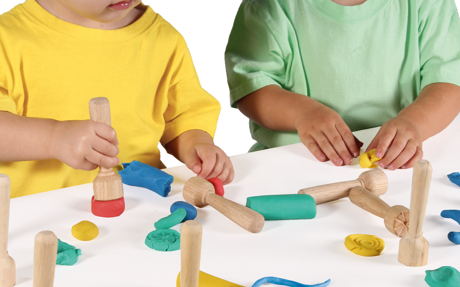 JOVI My First plastilină moale naturală în găletușă 10 x 38 g - galben